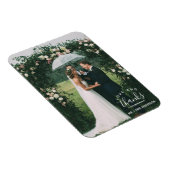 Liebe und Dank für Hochzeit danke Ihnen Foto Magnet (Rechte Seite)