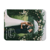 Liebe und Dank für Hochzeit danke Ihnen Foto Magnet (Horizontal)