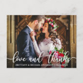 Liebe und Dank für Hochzeit danke Ihnen Foto Postkarte (Vorderseite)