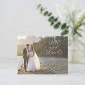 Liebe und Dank für Hochzeit Foto Postkarte (Stehend Vorderseite)
