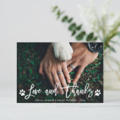 Liebe und Dank für Paw Prints | Danke, dass Sie ei Dankeskarte (Stehend Vorderseite)