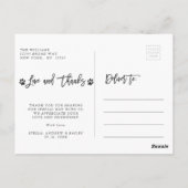 Liebe und Dank für Paw Prints | Danke Foto Postkarte (Rückseite)