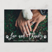 Liebe und Dank für Paw Prints | Danke Foto Postkarte (Vorderseite)