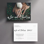 Liebe und Dank für Paw Prints | Danke Foto Postkarte