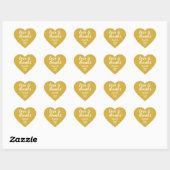 Liebe und Dank Gold Abschluss Sticker (Blatt)