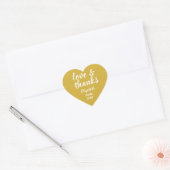 Liebe und Dank Gold Abschluss Sticker (Umschlag)