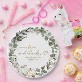 Liebe und Dank Greenery Pumpkin Wedding Pappteller (Party)