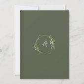 Liebe und Dank Grüne Hochzeit Dankeskarte (Rückseite)