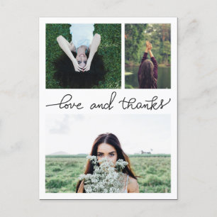 Liebe und Dank handgeschriebener drei Graduate Fot Postkarte