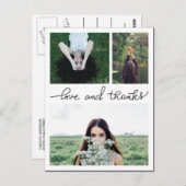 Liebe und Dank handgeschriebener drei Graduate Fot Postkarte (Vorne/Hinten)