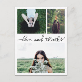 Liebe und Dank handgeschriebener drei Graduate Fot Postkarte