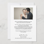 Liebe und Dank Herz Moderne Hochzeitsfotosammlung Dankeskarte (Rückseite)