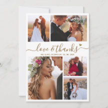Liebe und dank Herz-Script Foto Collage Hochzeit