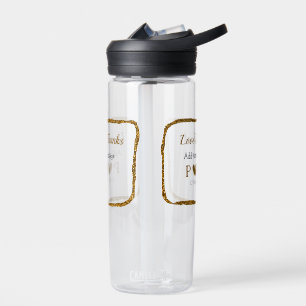 Liebe und Dank hinzufügen Paarname goldene schwarz Trinkflasche