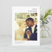 LIEBE UND DANK | Hochzeit danke Ihnen Fotokarte (Stehend Vorderseite)
