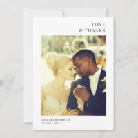 LIEBE UND DANK | Hochzeit danke Ihnen Fotokarte
