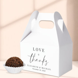 Liebe und Dank Hochzeit Geschenkschachtel