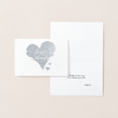 Liebe und Dank - Hochzeit mit elegantem Drehbuch Folienkarte (Anzeige)