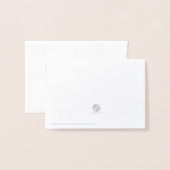 Liebe und Dank - Hochzeit mit elegantem Drehbuch Folienkarte (Rückseite mit Umschlag)