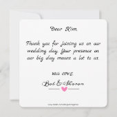 Liebe und Dank Hochzeiten FotoCollage Dankeskarte (Rückseite)