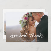 Liebe und Dank| Hochzeitliches Foto Dankeskarte (Vorne/Hinten)