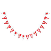 LIEBE UND DANK! HOCHZEITS-ZEICHEN Dreieck-Form Wimpelkette (Alle)