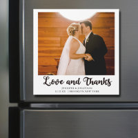 Liebe und Dank Hochzeitskarte Foto Chic Magnet Car