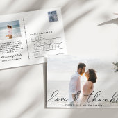 Liebe und Dank | Hochzeitsszenario Foto Vielen Dan Postkarte
