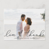 Liebe und Dank | Hochzeitsszenario Foto Vielen Dan Postkarte (Vorderseite)