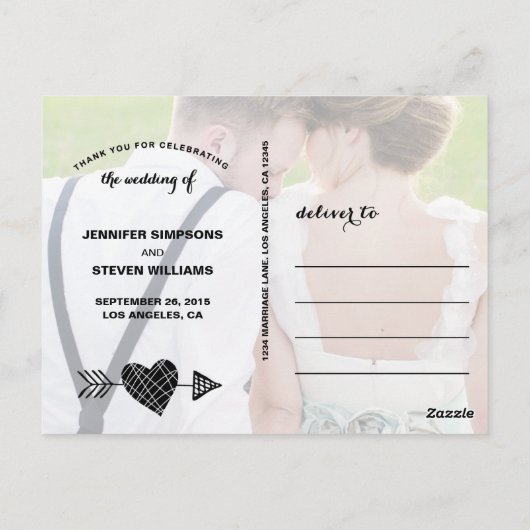 LIEBE UND DANK IHNEN POSTCARD POSTKARTE (Rückseite)