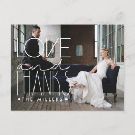 Liebe und Dank | Individuelle Name und Foto Vielen Postkarte