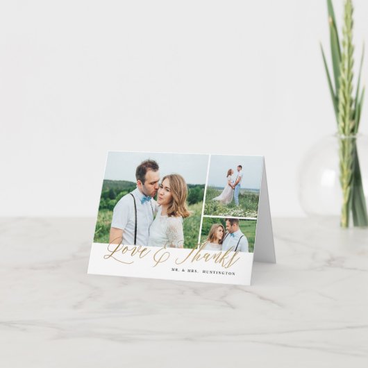 Liebe und dank Kalligrafie danke, dass Sie sich di Dankeskarte (Vorderseite)