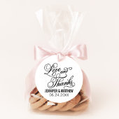 Liebe und dank Kalligrafie Script Hochzeit Permastempel