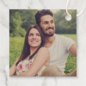 Liebe und dank Kalligrafie Wedding Monogram Gold Geschenkanhänger (Rückseite)