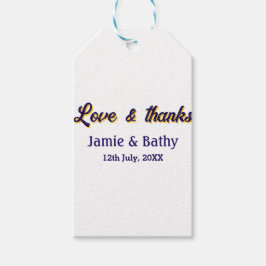 Liebe und dank lila orangefarbener Ehedatum Geschenkanhänger