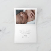 Liebe und Dank Minimal 4 Foto New Baby Dankeskarte (Innenseite)