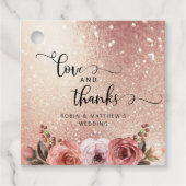 Liebe und Dank, Moderne, Blush Rose Gold Geschenkanhänger (Vorderseite)