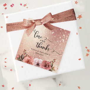 Liebe und Dank, Moderne, Blush Rose Gold Geschenkanhänger