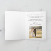 Liebe und dank modernes Drehbuch 2 Fotos Hochzeit Dankeskarte (Innenseite)