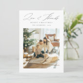 Liebe und Dank | Modernes Foto Weihnachten (Stehend Vorderseite)