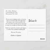 Liebe und Dank | Modernes Herz Foto Vielen Dank Postkarte (Rückseite)