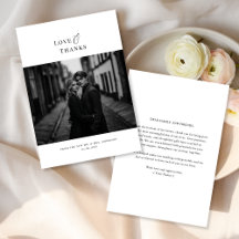 Liebe und Dank | Modernes Minimalistisches Hochzei