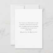 Liebe und Dank | Modernes Vier-Foto-neues Baby Dankeskarte (Rückseite)