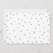 Liebe und Dank Niedlicher Script Hochzeit drei Fot Dankeskarte (Rückseite)