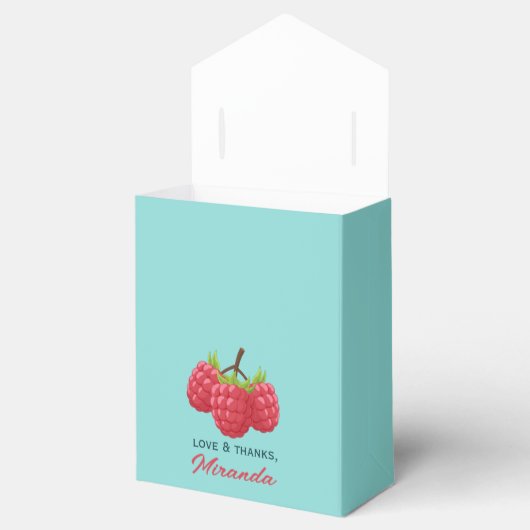Liebe und Dank Raspberry Custom Geschenkschachtel (Geöffnet)