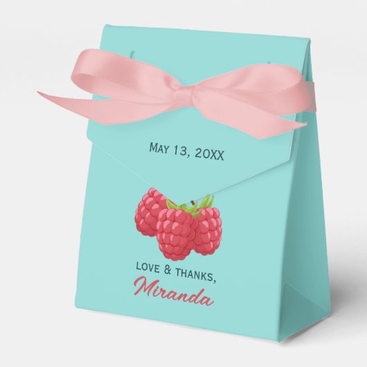 Liebe und Dank Raspberry Custom Geschenkschachtel (Vorderseite)