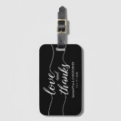 Liebe und Dank Reisen thematische Gastgeschenk Hoc Gepäckanhänger (Vorderseite Vertikal)