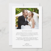 Liebe und Dank Retro Foto Hochzeit Dankeskarte (Rückseite)