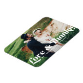 Liebe und Dank Retro Script Foto Hochzeit Magnet (Linke Seite)