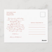 Liebe und Dank Rose Gold Hochzeit Danke Foto Postkarte (Rückseite)